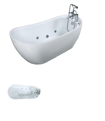 China Acrylic Whirlpool Acrylic Massage Bathtub With Air Motor And Light for sale