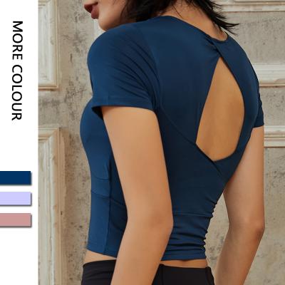 China Gym Fitness Wear Breathable Padded Impact Padded Tight Sports Crop Top For Women for sale