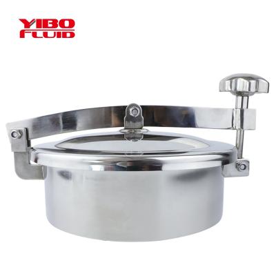 China Dairy Milk Mix Beverage Brewing Beer Wine SS304 SS316 Stainless Steel Tank Round Sanitary Square Manhole Cover Manway for sale