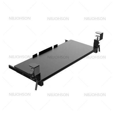 China Adjustable (Height) Under Desk Adjustable Rail Sliding Clamp-on Computer Keyboard Tray Hardware for sale