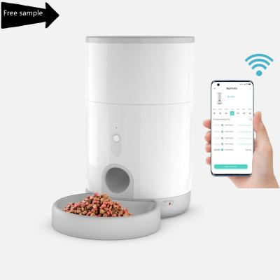 China Wholesale Advanced Automatic Free Sample Phone App Control Tuya Smart Wifi Automatic Reminder Timed Cat Dog Food Dispenser Automatic Pet Driver for sale