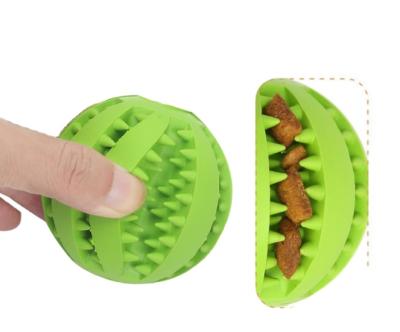 China Viable Wholesale Hot Sale Teeth Cleaning Pet Toys Puppy Chewing Toys Leaking Dog Food Ball for sale