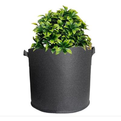 China 5/7/15 Gallon Tree Planting Balcony Felt Black Nonwoven Roof Grow Bag Garden Cloth Pot With Handles For Pots for sale