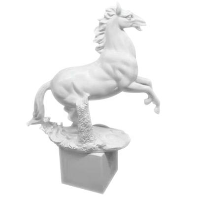 China Europe poly antique origami resin white horse statue for sale