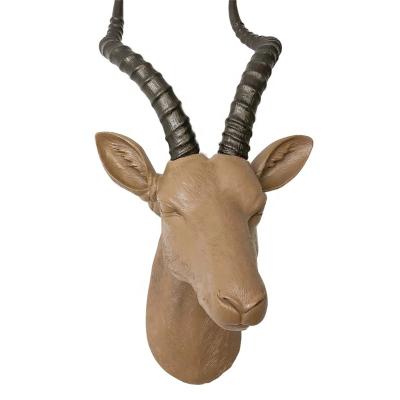 China Europe Factory Resin Wall Mount Fiberglass Animal Deer Head For Wall Decoration for sale