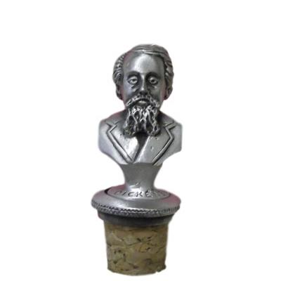 China Disposable Charles Dickens, Winston Churchill Handcrafted Pewter Bottle Cap for sale