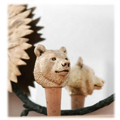 China Disposable Cork Bottle Cork Christmas Gift Bear Wine Stopper Bear Wine Stopper for sale