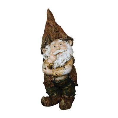 China USA Cements Decorative Statuary Rainforest Garden Gnome Garden Gnome Thinking Statue Drawf for sale