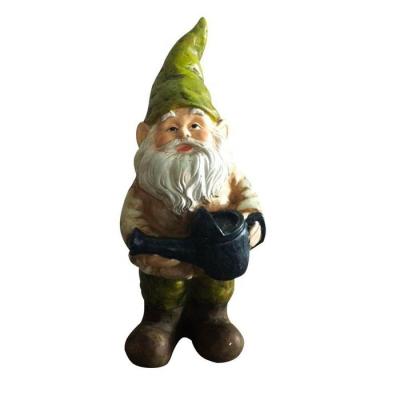 China USA Cement Gardening Gnome With Watering Can Statue Decoration for sale