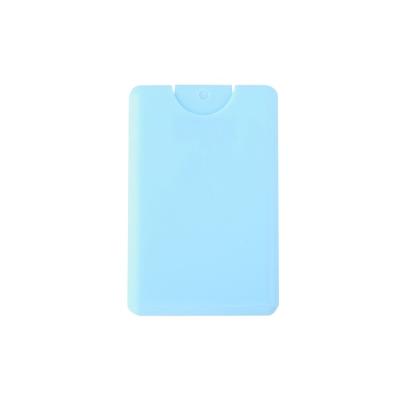 China Non Spill Custom Sanitizer Refill Hand Sanit Credit Card Pocket Perfume Spray Bottle 20ml for sale