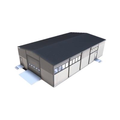 China Modern high quality prefabricated steel oversea warehouse with sandwich panel for sale