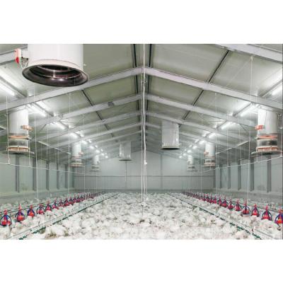 China Prefab Lightweight Steel Carport Poultry Farm House Cultivating House Design For 10000 Chickens for sale