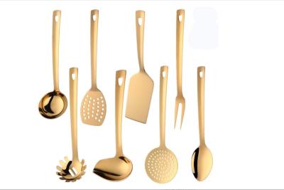 China Gold Kitchen Tool Set Stainless Steel Eco Friendly Rustfree LFGB Approved for sale