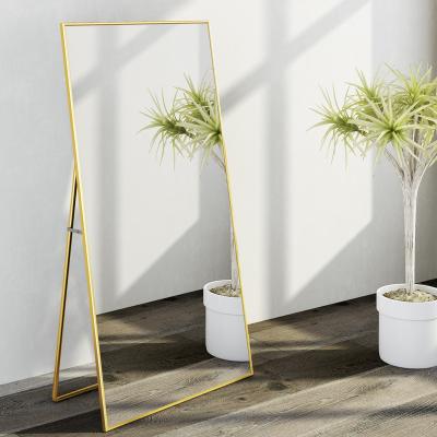 China New Product Explosion Proof Environmental Friendly Mirror Framed Large Decorative Mirror Floor Standing Mirror With Stand for sale