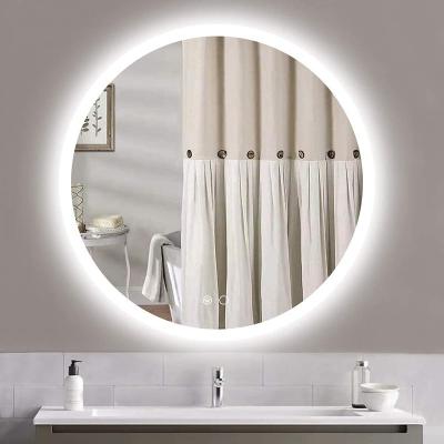 China Round Shape Explosion Proof Environmental Friendly Smart Bathroom Led Mirror With Demister Dimmer For Home for sale