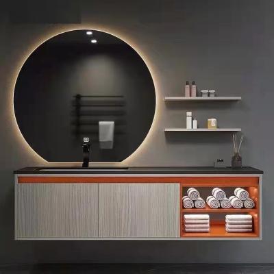 China Explosion Proof Environmental Friendly Bathroom Mirror With Round Light Touch Screen Anti Fog Mirror Hotel Project for sale