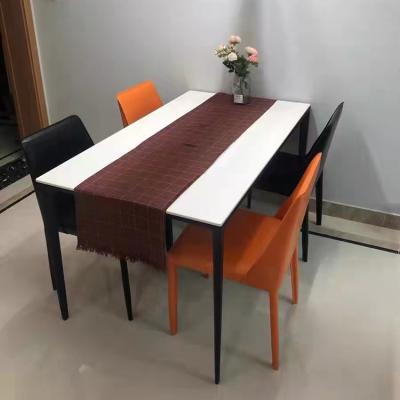 China Beam Friendly Luxury Dining Table Rock Environment Design Square Modern Minimalist Dining Table for sale