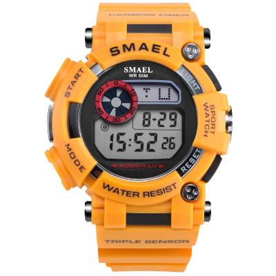 China Raymons SL-1638 Brand G Brand Orange Type Alarm Watch Custom Hands Watches Mens Luxury Analog Silicon Resin Wrist Watch For Men Led for sale