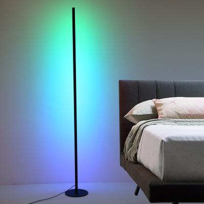 China New Modern Simple Luxury Nordic Living Room Stand Up Floor Lamp Circular Vertical Led Stand Lamp for sale