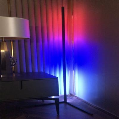 China Dropshipping Modern Nordic Decorative Tripod Corner Light RGB Remote Controlled 142cm Floor Lamp LED Floor Lamp For Living Room for sale