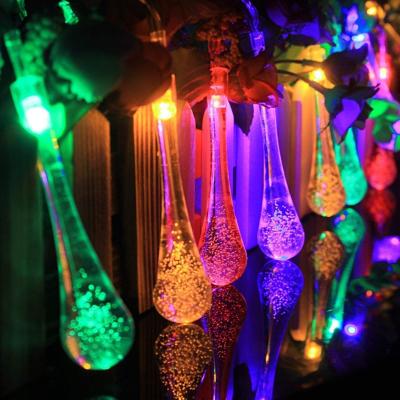 China Outdoor Decoration Solar Power Colorful Water Droplets String Lamp Led Solar Holiday Light Led String Holiday Garden Patio Outdoor Light Christmas for sale