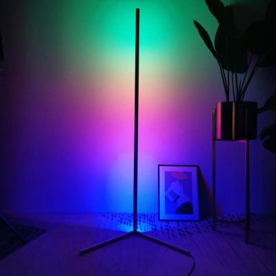 China 2021 New RGB Color Floor Lamp Modern Living Room Bedroom LED Remote Control Floor Lamp for sale