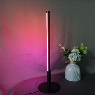 China Modern Popular Round Bottom Seven Color RGB LED Bedside Lamp Bedroom Decoration Round Bedside Led Table Lamp for sale