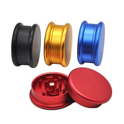 China Custom Aluminum Alloy Metal Diameter 53mm Smoke Grinder Double Layer Macaron Style Smoke Tobacco Herb Grinder for sale