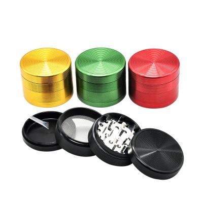 China Aluminum Alloy Four Layer 63mm Aluminum Alloy Wire Smoke Grinder Wire Metal Smoke Grinder for sale