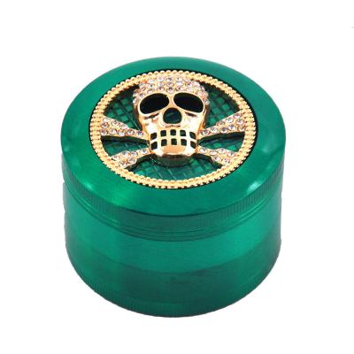 China New Aluminum Alloy Four Layer Metal Maze Smoke Grinder 50mm Zinc Alloy Window Herb Grinder for sale