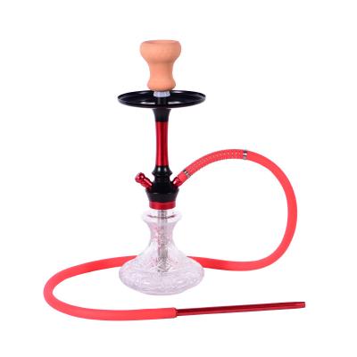 China Aluminum/Aluminum Alloy Hookah Set Bar Medium Single Alloy Tube Hookah Personal Silicone Small Shisha for sale