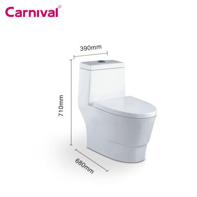 China Manufacture Sanitary Washdown Double-flush Chaozhou One Piece Wet Room Toilet for sale