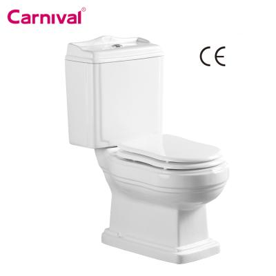 China Automatic Operation CE Certificate Toilet Bathroom European Standard Two Piece Toilet for sale