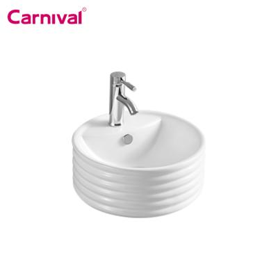 China Factory Direct Hot Selling Modern Round Bathroom Vanity Sink Art Ceramic Basin for sale