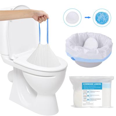 China High Quality Potty Liner Disposable Bag Plastic Bag Toilet Liner With Strong Absorbent Pad Te koop