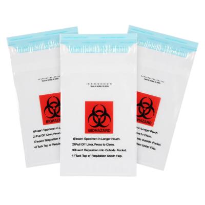 China Resealable Duidelijke LDPE Medische Plastic Zak voor Laboratorium Biohazard Te koop