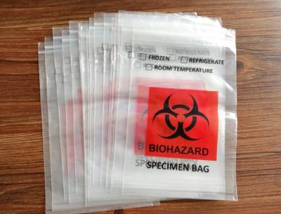 China Plastic PE LDPE van het Specimenzakken van Ritssluitingsbiohazard Douane 3 4 Lagen Te koop