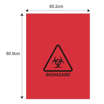 China Rote Stärke 39 Mikrometer Exemplar-Transport sackt Krankenhaus Biohazard ein zu verkaufen