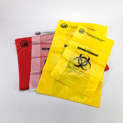 China HDPE Biohazard Disposable Autoclave Bag , Yellow Medical Waste Disposal Bags Te koop