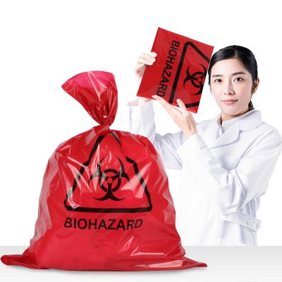 China Las bolsas de plástico gruesas grandes del Biohazard de 0.02m m 0.1m m para la basura del hospital en venta