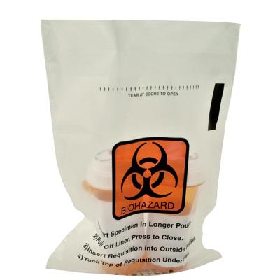 China Hitte van de het Vervoerzak van het Biohazard de Transparante 8x10cm Specimen - verbinding Te koop