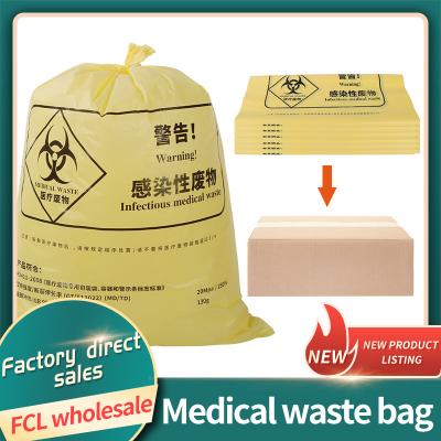 China Bolsos médicos plásticos de la autoclave del Biohazard del HDPE amarillo en venta