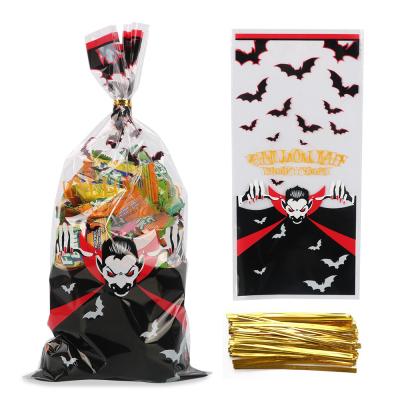 China Kundenspezifische Druckzellophan-Festlichkeits-Taschen mit Torsions-Bindungen für Halloween zu verkaufen