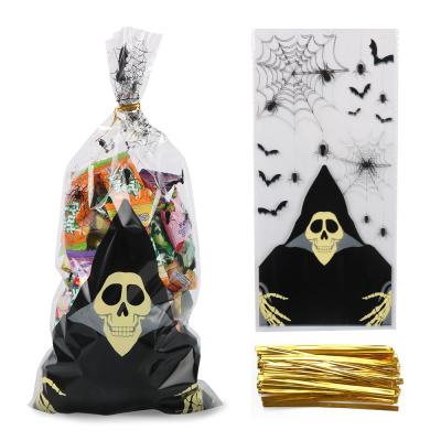 China Halloween-Skelett-Zellophan-Festlichkeits-Tasche 150pcs für Kinder zu verkaufen