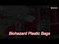 red self seal biohazard waste healthcare autoclave bags with adhesive strip