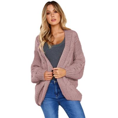 China New Design Long Sleeve Fashion Anti-pilling Knitting Cardigan Women for sale