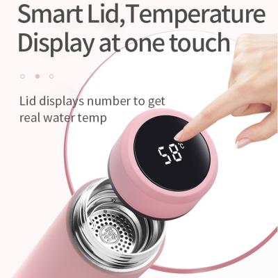 China Contemporary Business Vacuum Flasks Double Wall Stainless Steel Thermos Water Cups With Smart Digital Temperature Display for sale