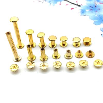 China Wholesale custom wholesale flat ledger account book nickel plating screws/factory carbon steel chicago screws for sale