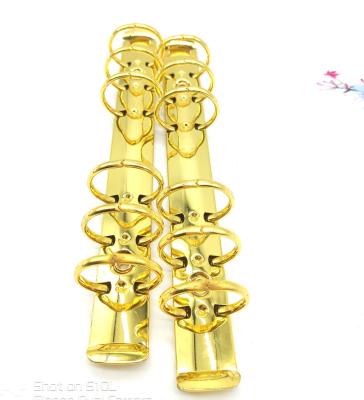 China Metal 6 ring binder mechanism gold metal ring binderCustom a4 size a5 a6hardware 216mm6 metal ring gold for sale