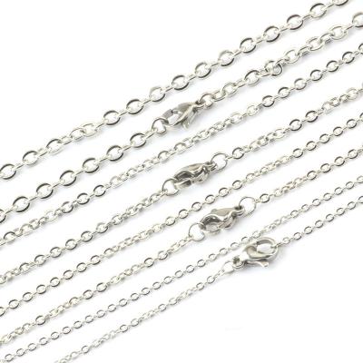 China Mens Punk Women Chain Necklace Fashion Jewelry 316L Stainless Steel O Link Pendant Chain Necklace 3/4/5/6/8mm*20-100cm for sale